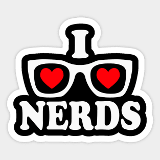 I Love Nerds Sticker